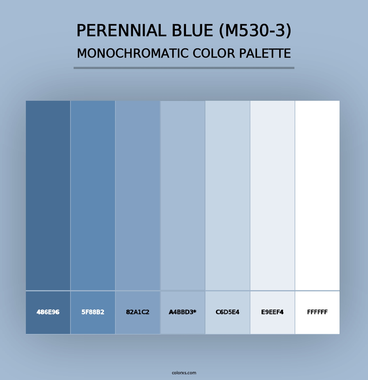 Perennial Blue (M530-3) - Monochromatic Color Palette