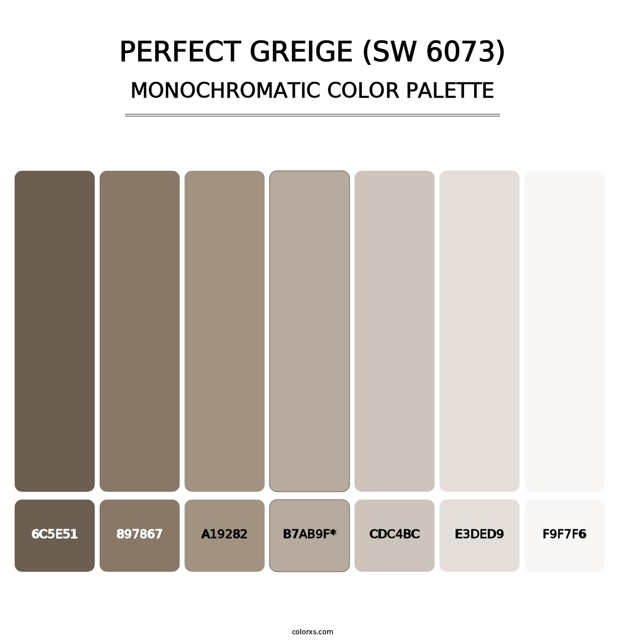 Perfect Greige (SW 6073) - Monochromatic Color Palette