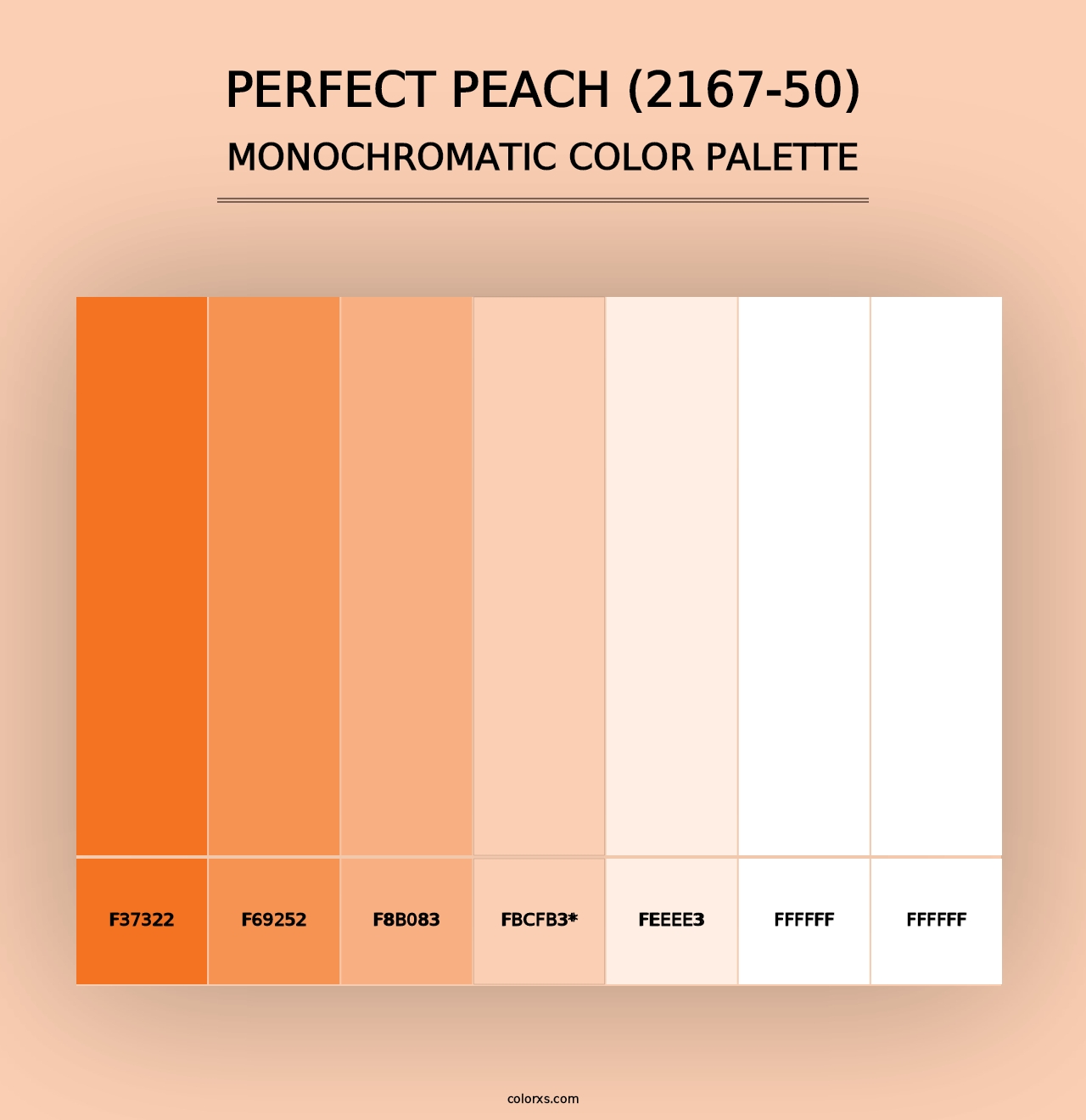 Perfect Peach (2167-50) - Monochromatic Color Palette