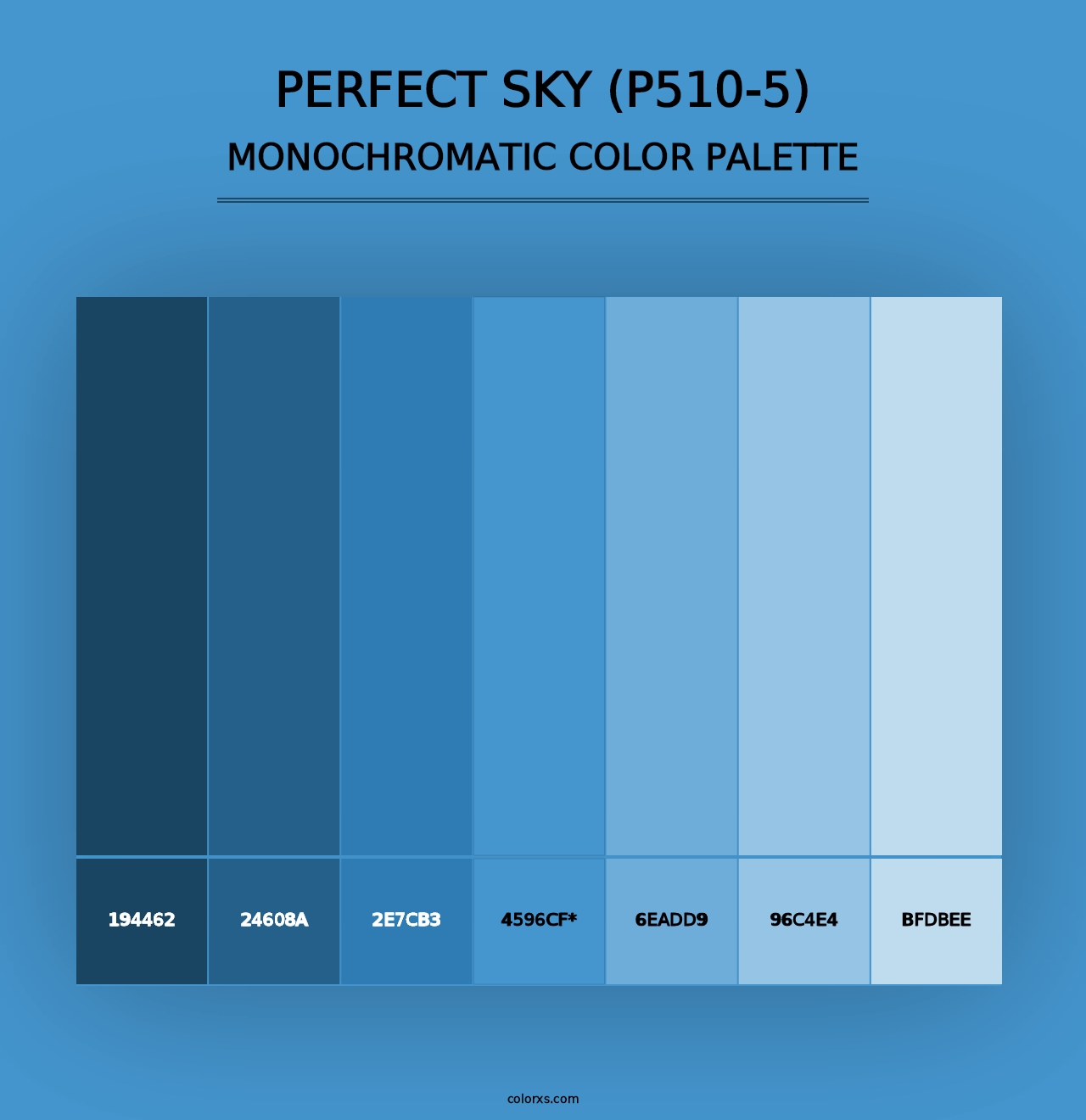 Perfect Sky (P510-5) - Monochromatic Color Palette