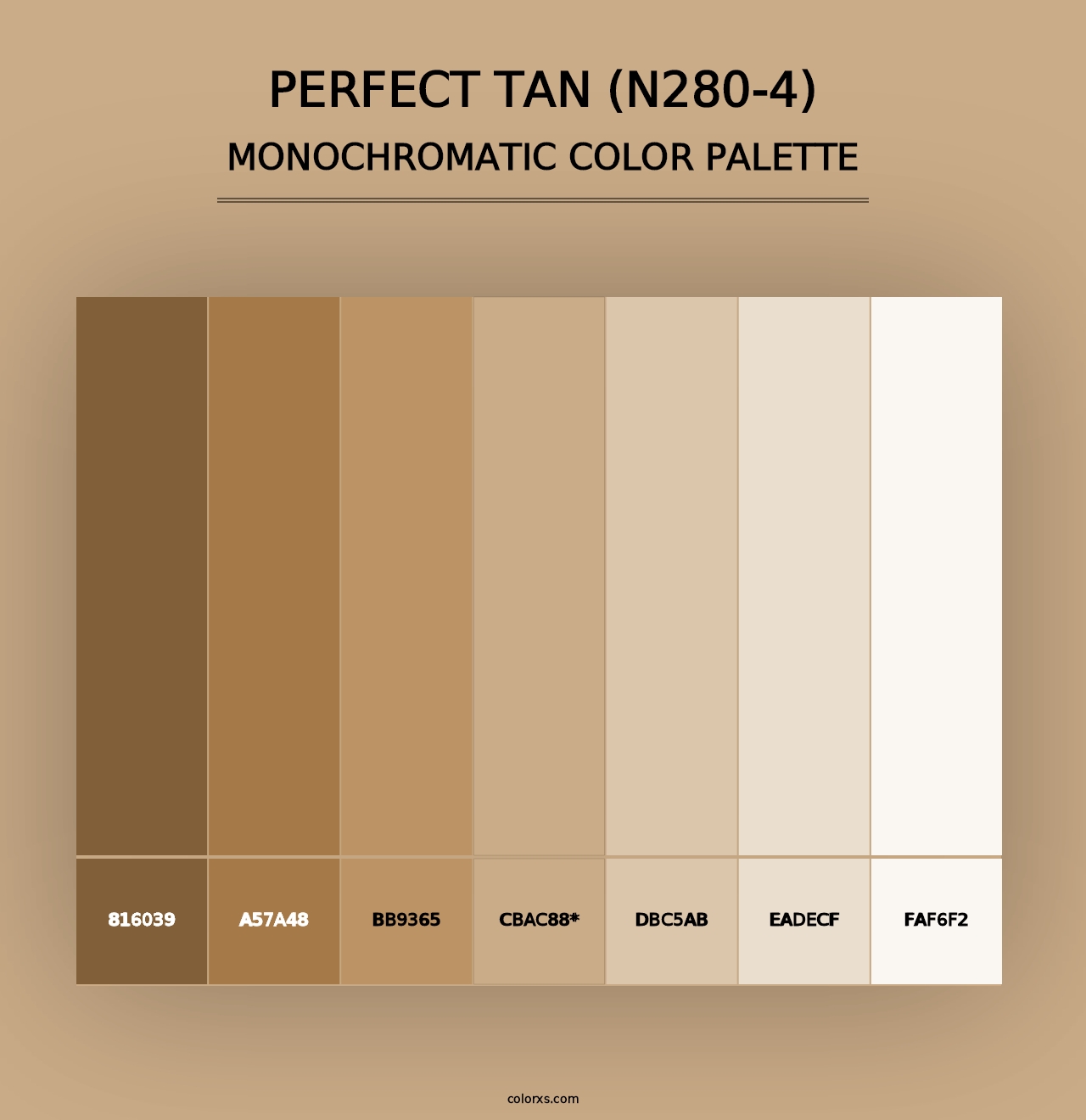 Perfect Tan (N280-4) - Monochromatic Color Palette