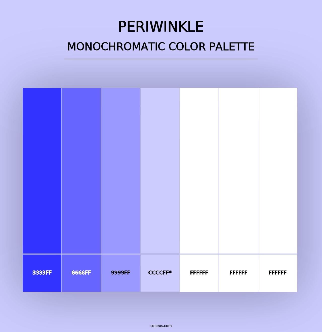 Periwinkle - Monochromatic Color Palette