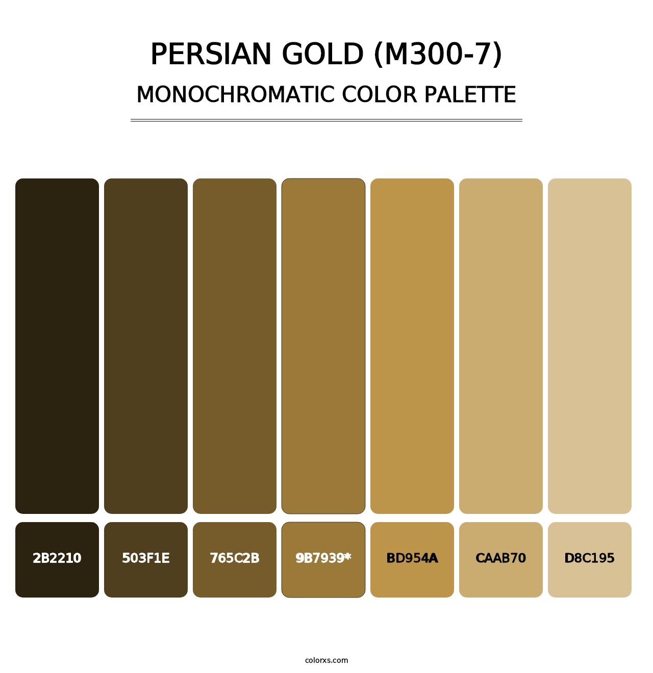 Persian Gold (M300-7) - Monochromatic Color Palette