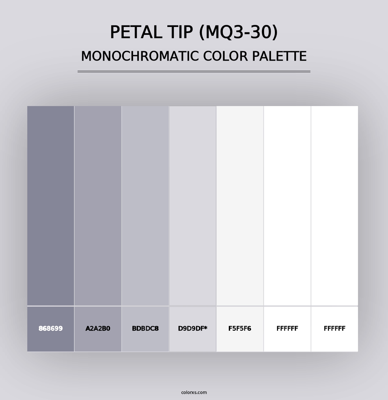 Petal Tip (MQ3-30) - Monochromatic Color Palette