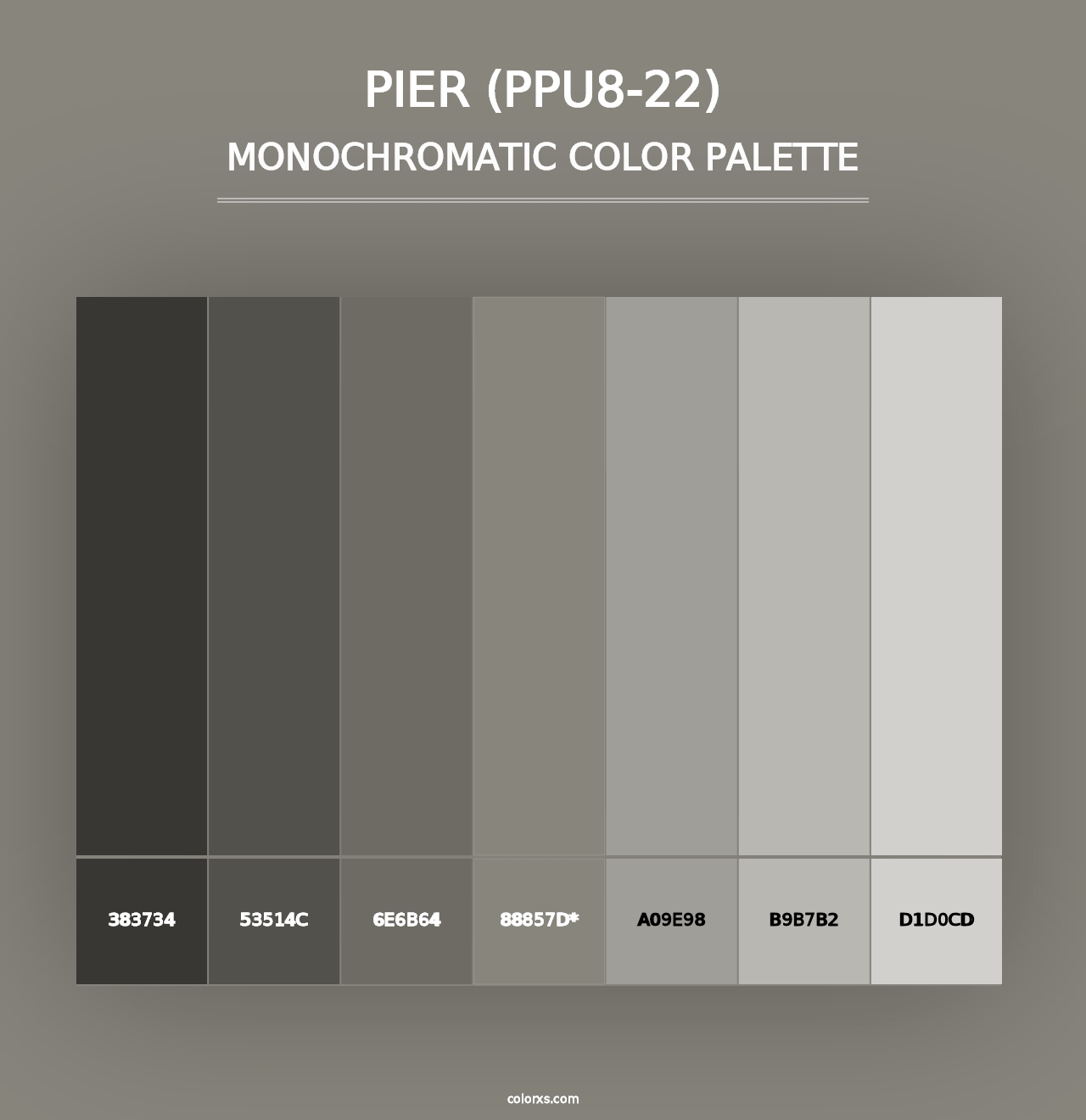 Pier (PPU8-22) - Monochromatic Color Palette