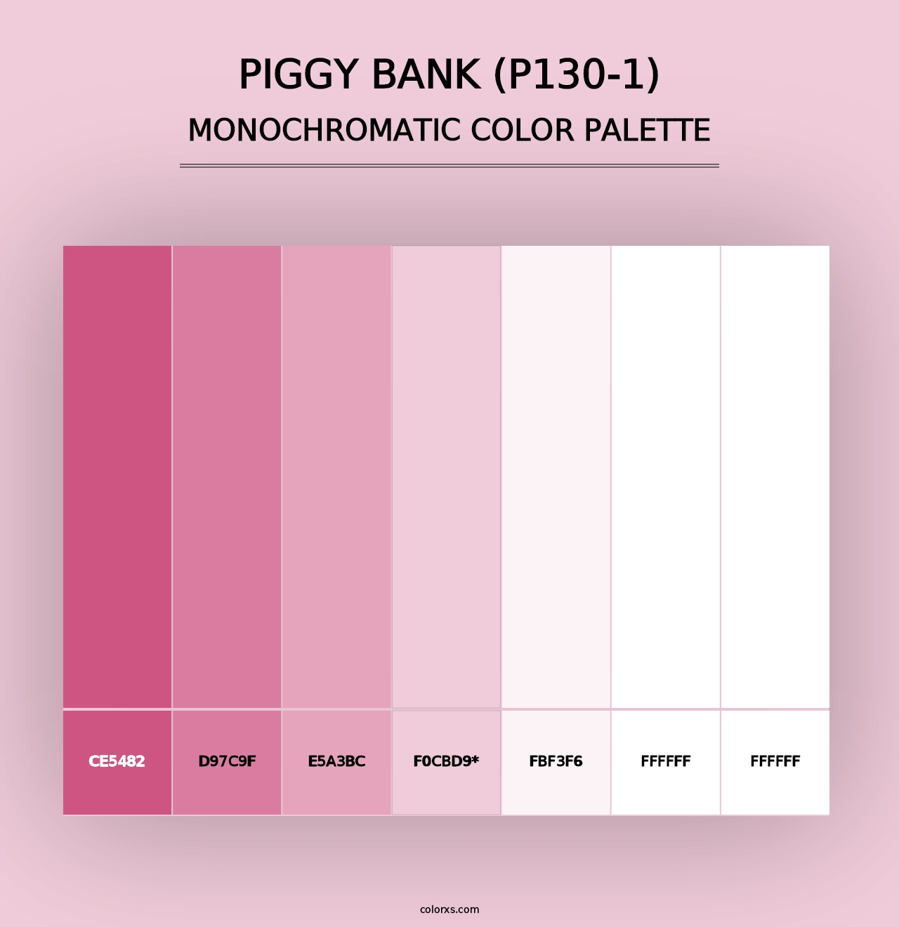 Piggy Bank (P130-1) - Monochromatic Color Palette