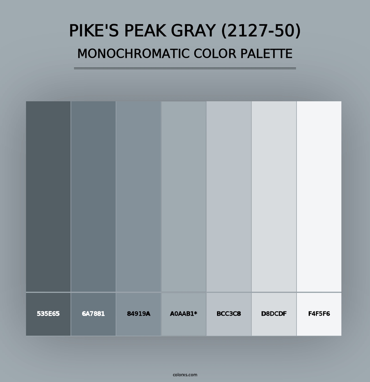 Pike's Peak Gray (2127-50) - Monochromatic Color Palette