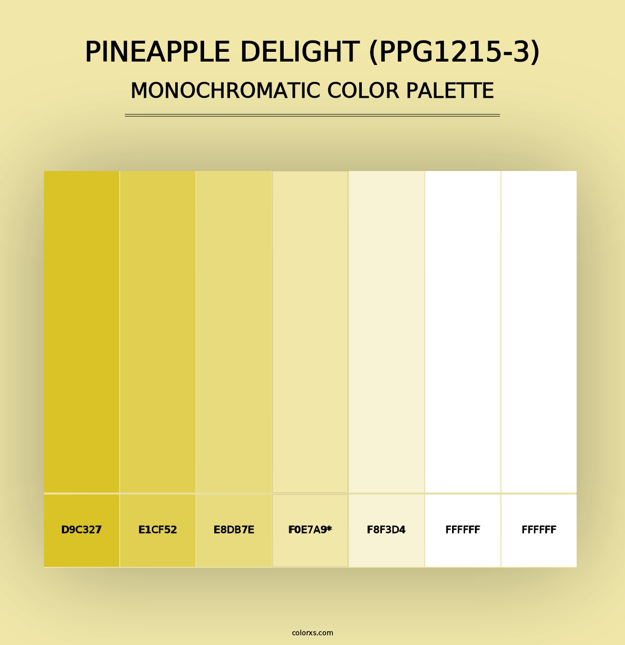 Pineapple Delight (PPG1215-3) - Monochromatic Color Palette