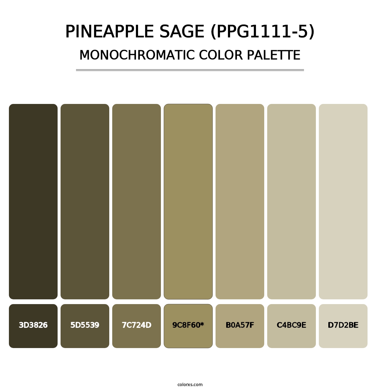 Pineapple Sage (PPG1111-5) - Monochromatic Color Palette