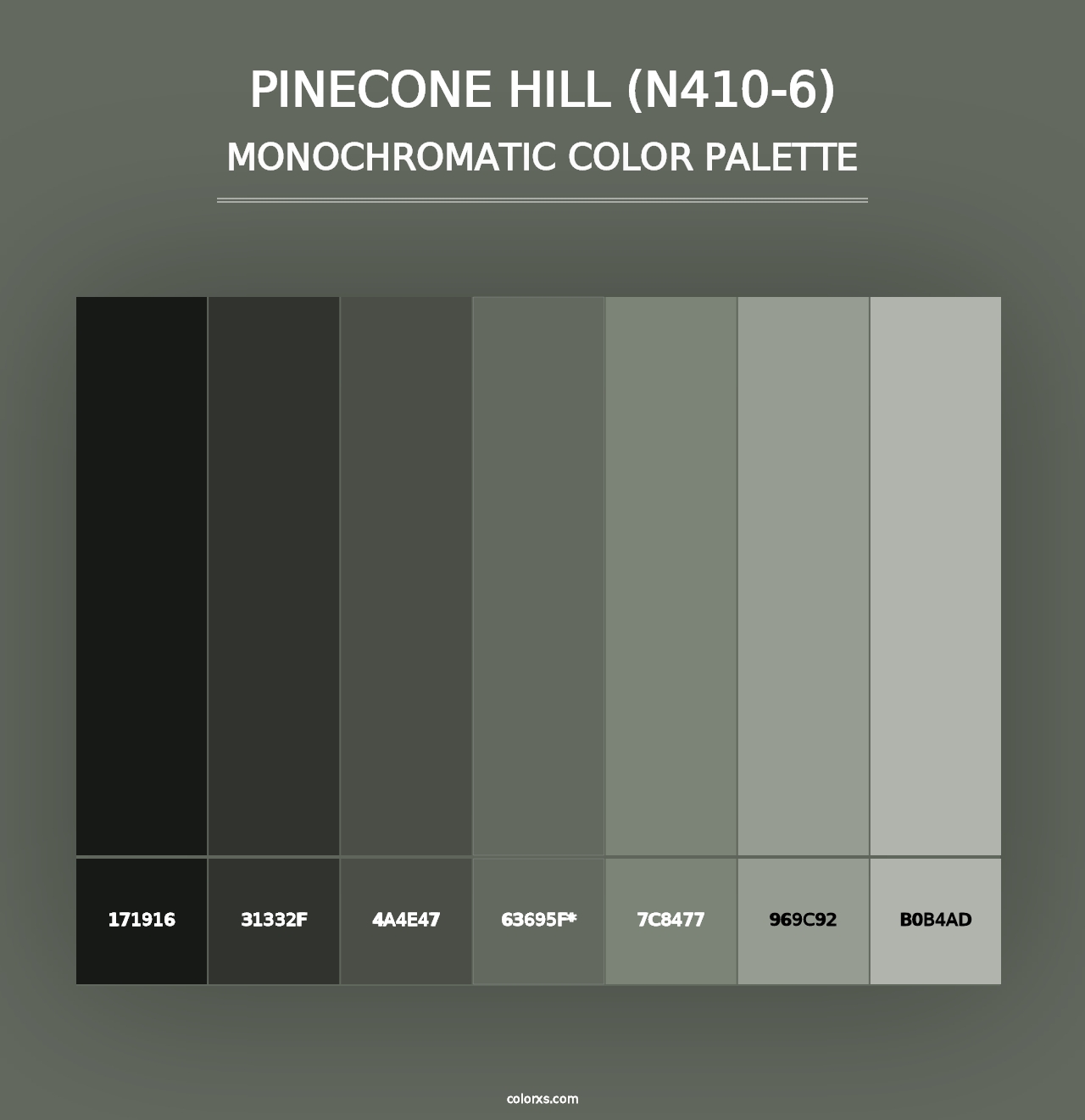 Pinecone Hill (N410-6) - Monochromatic Color Palette