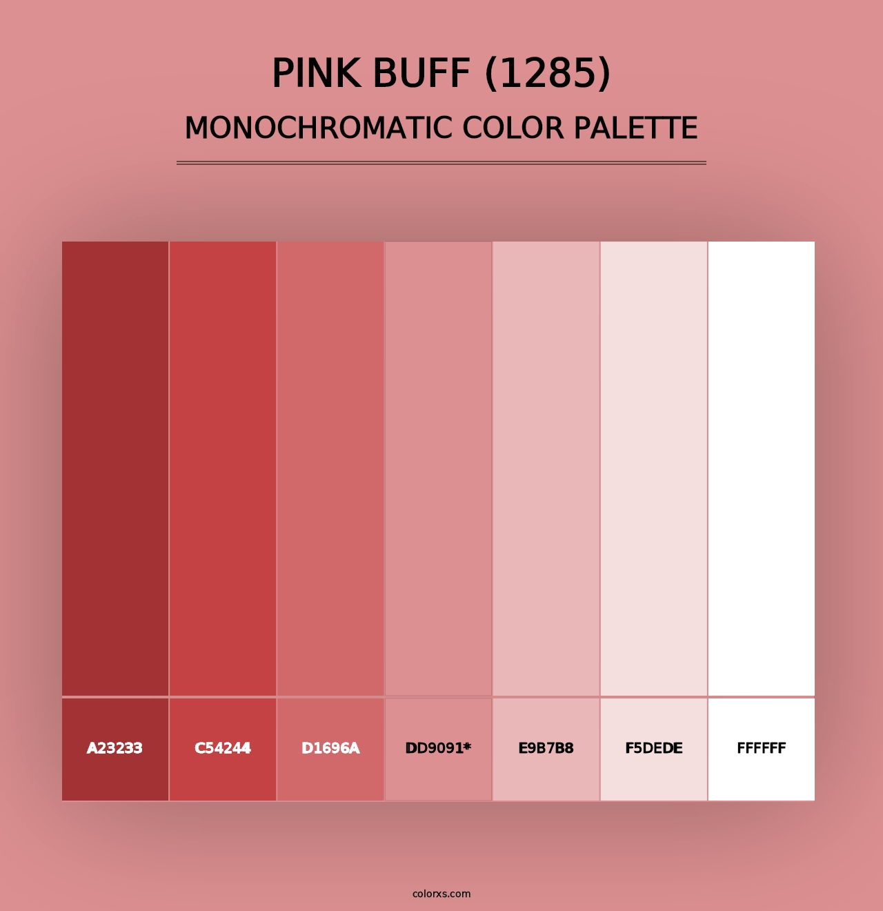 Pink Buff (1285) - Monochromatic Color Palette