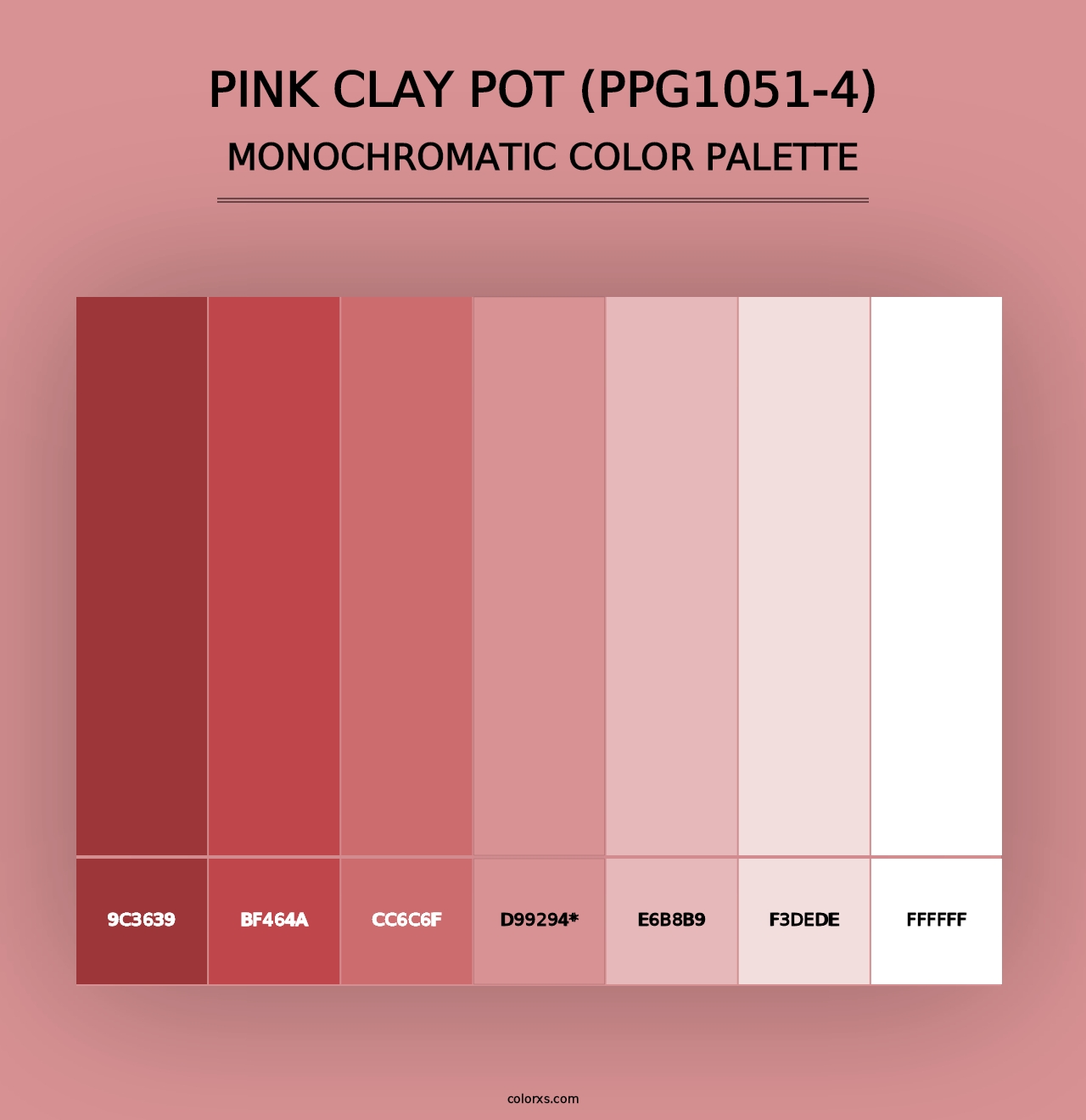 Pink Clay Pot (PPG1051-4) - Monochromatic Color Palette