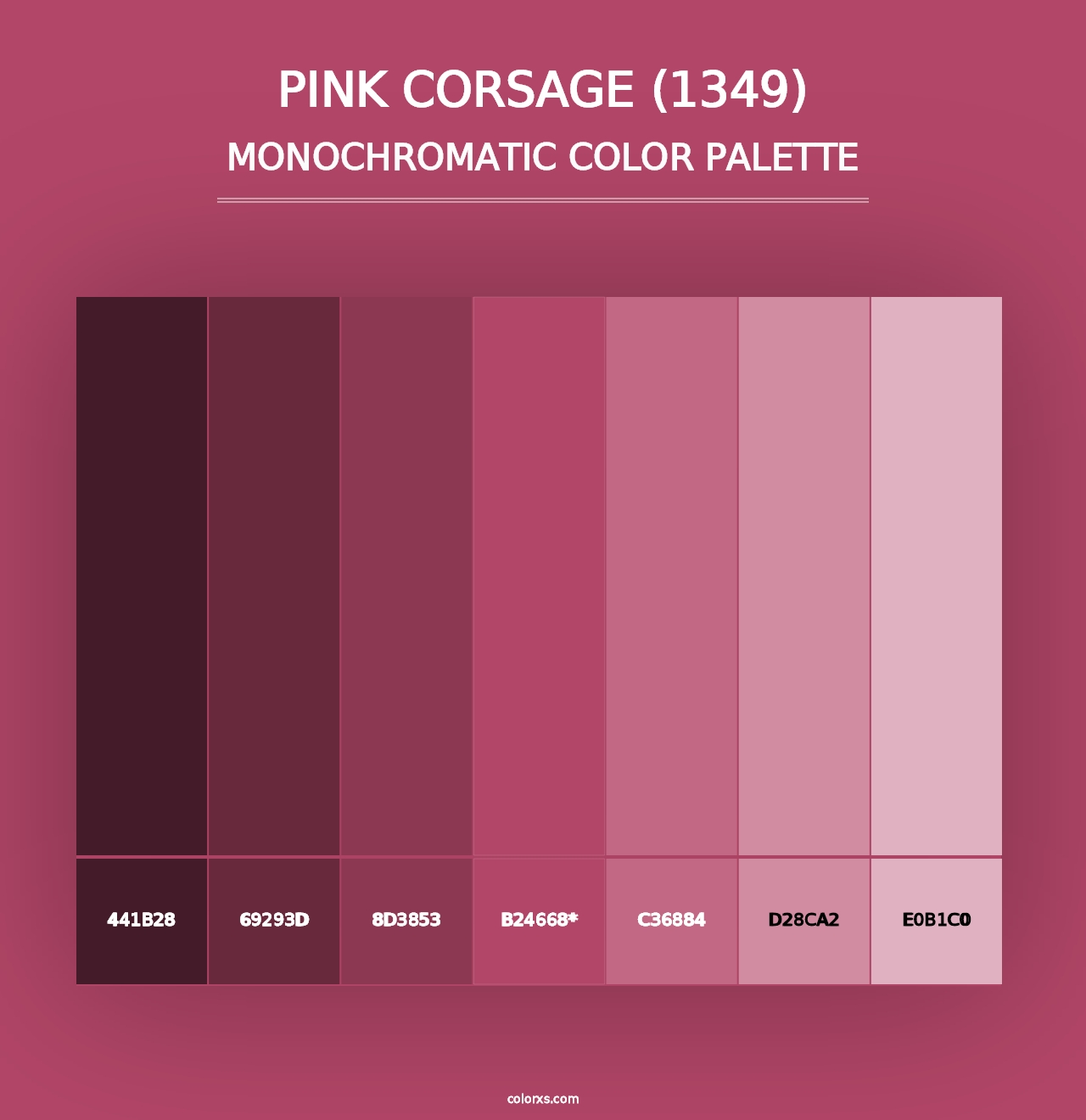 Pink Corsage (1349) - Monochromatic Color Palette