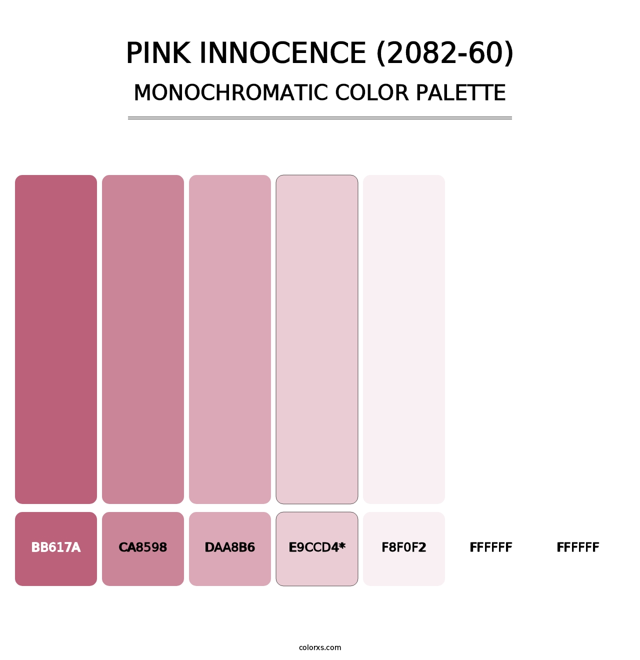 Pink Innocence (2082-60) - Monochromatic Color Palette