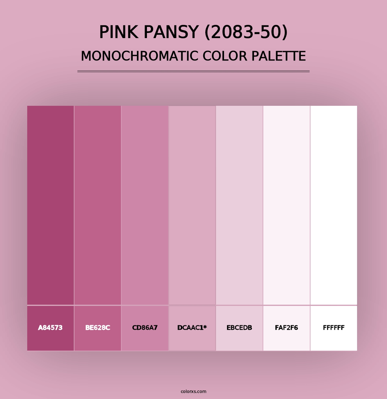 Pink Pansy (2083-50) - Monochromatic Color Palette