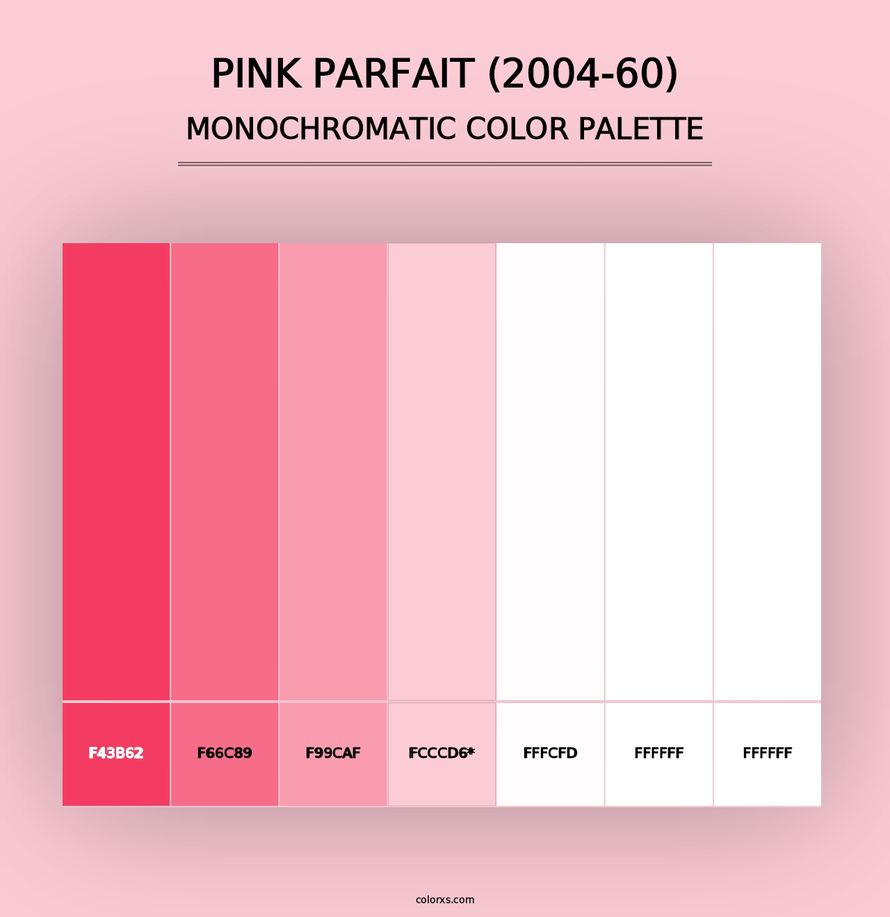 Pink Parfait (2004-60) - Monochromatic Color Palette