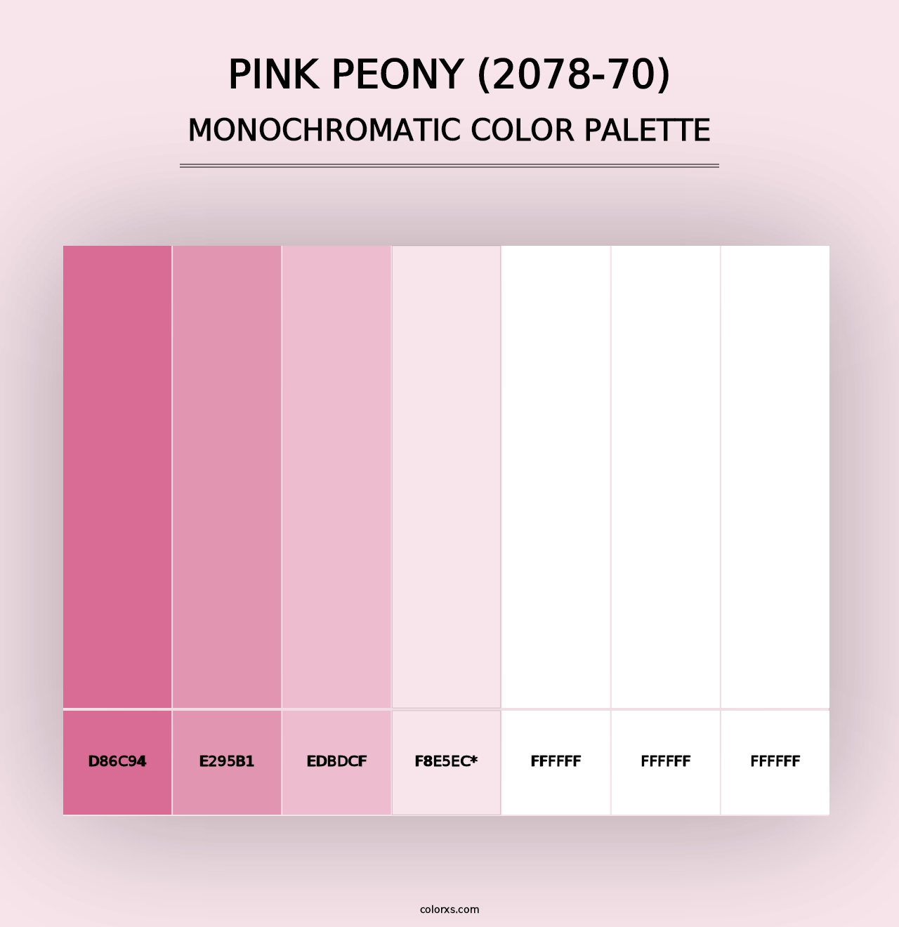 Pink Peony (2078-70) - Monochromatic Color Palette