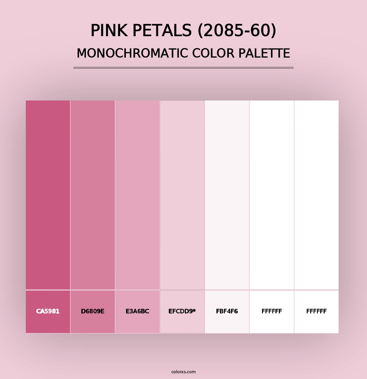 Pink Petals (2085-60) - Monochromatic Color Palette