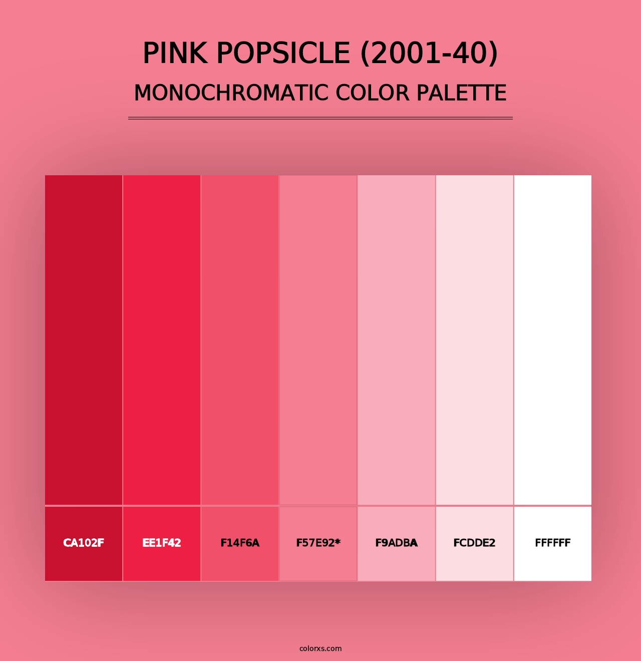 Pink Popsicle (2001-40) - Monochromatic Color Palette