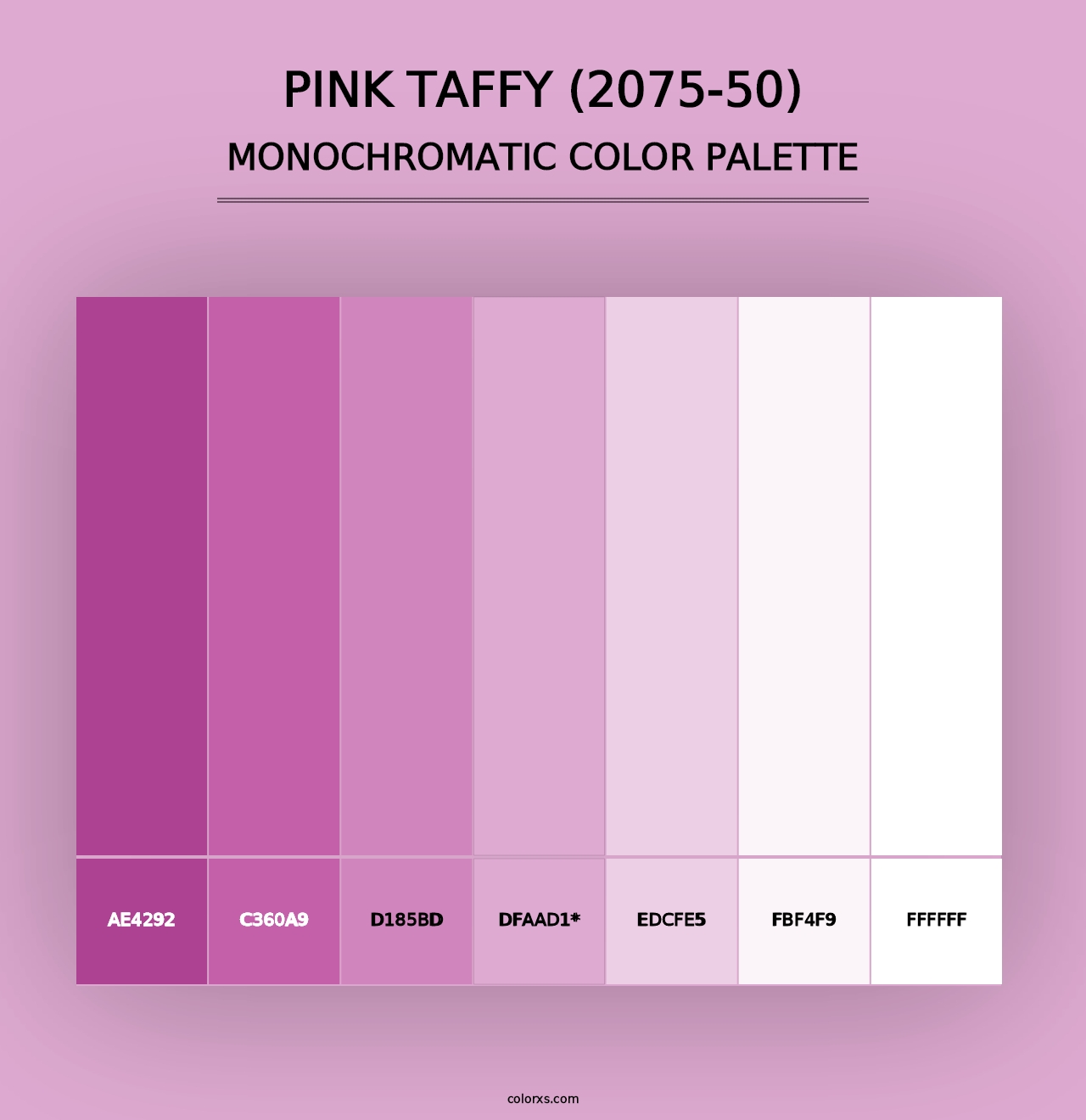 Pink Taffy (2075-50) - Monochromatic Color Palette