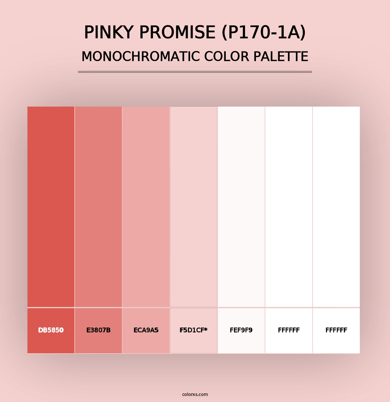 Pinky Promise (P170-1A) - Monochromatic Color Palette