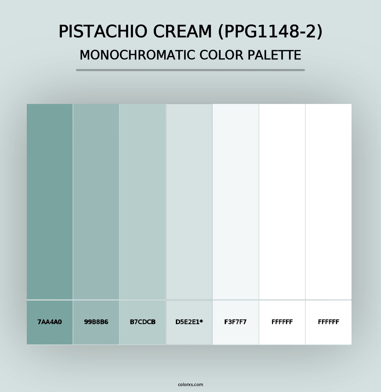 Pistachio Cream (PPG1148-2) - Monochromatic Color Palette