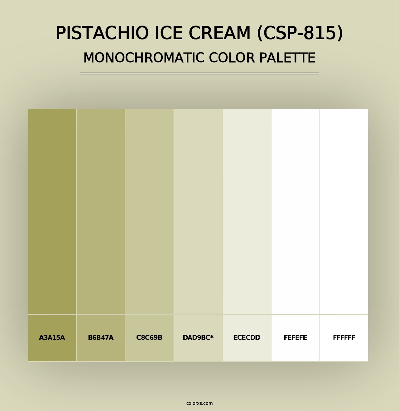 Pistachio Ice Cream (CSP-815) - Monochromatic Color Palette