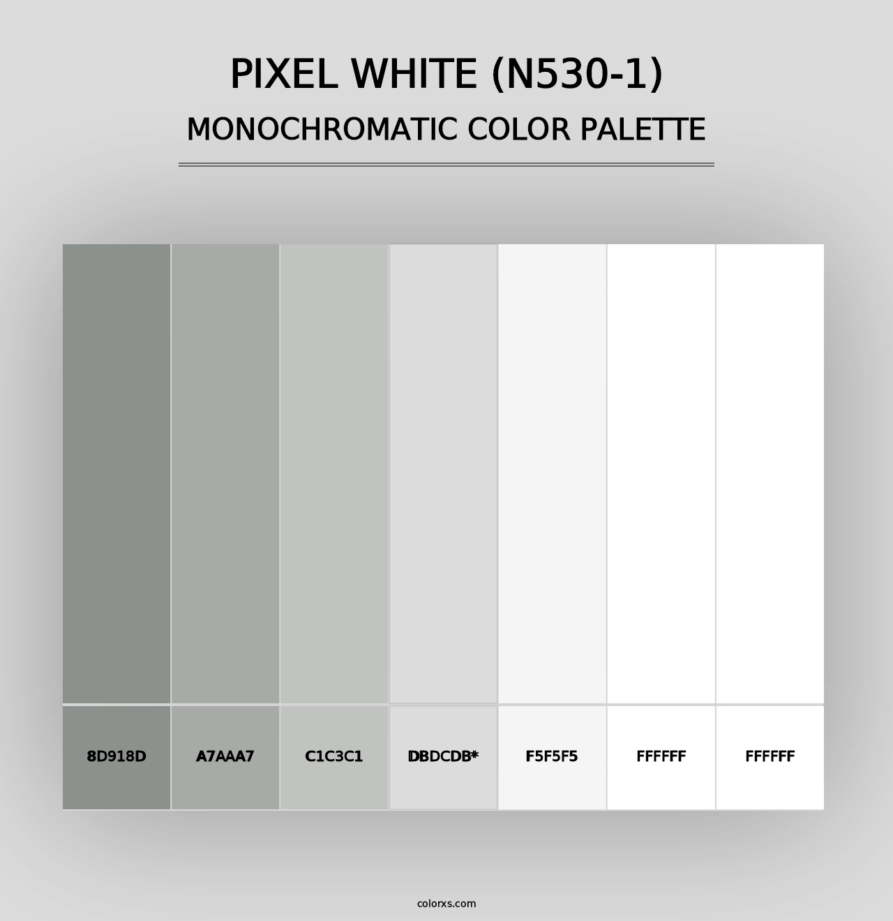 Pixel White (N530-1) - Monochromatic Color Palette