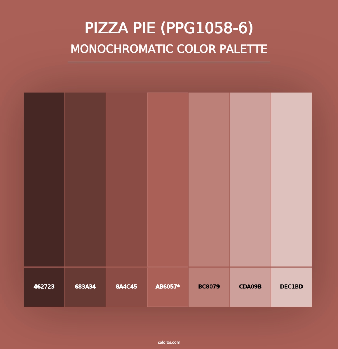 Pizza Pie (PPG1058-6) - Monochromatic Color Palette