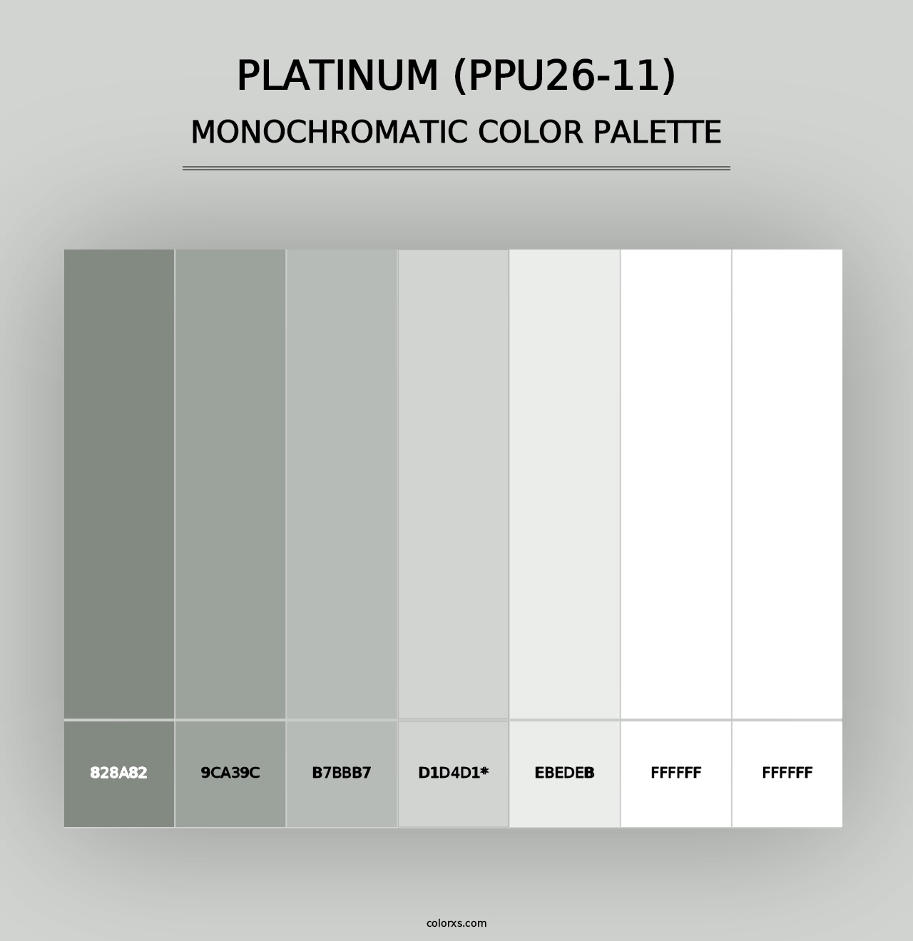 Platinum (PPU26-11) - Monochromatic Color Palette