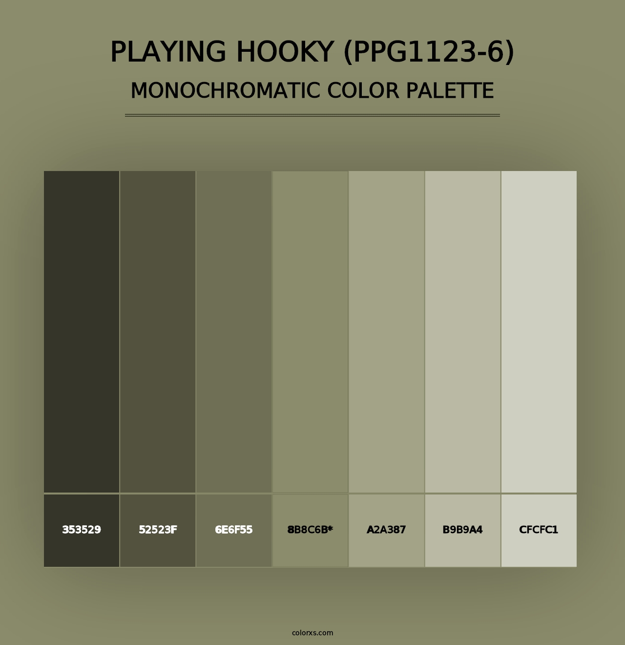 Playing Hooky (PPG1123-6) - Monochromatic Color Palette