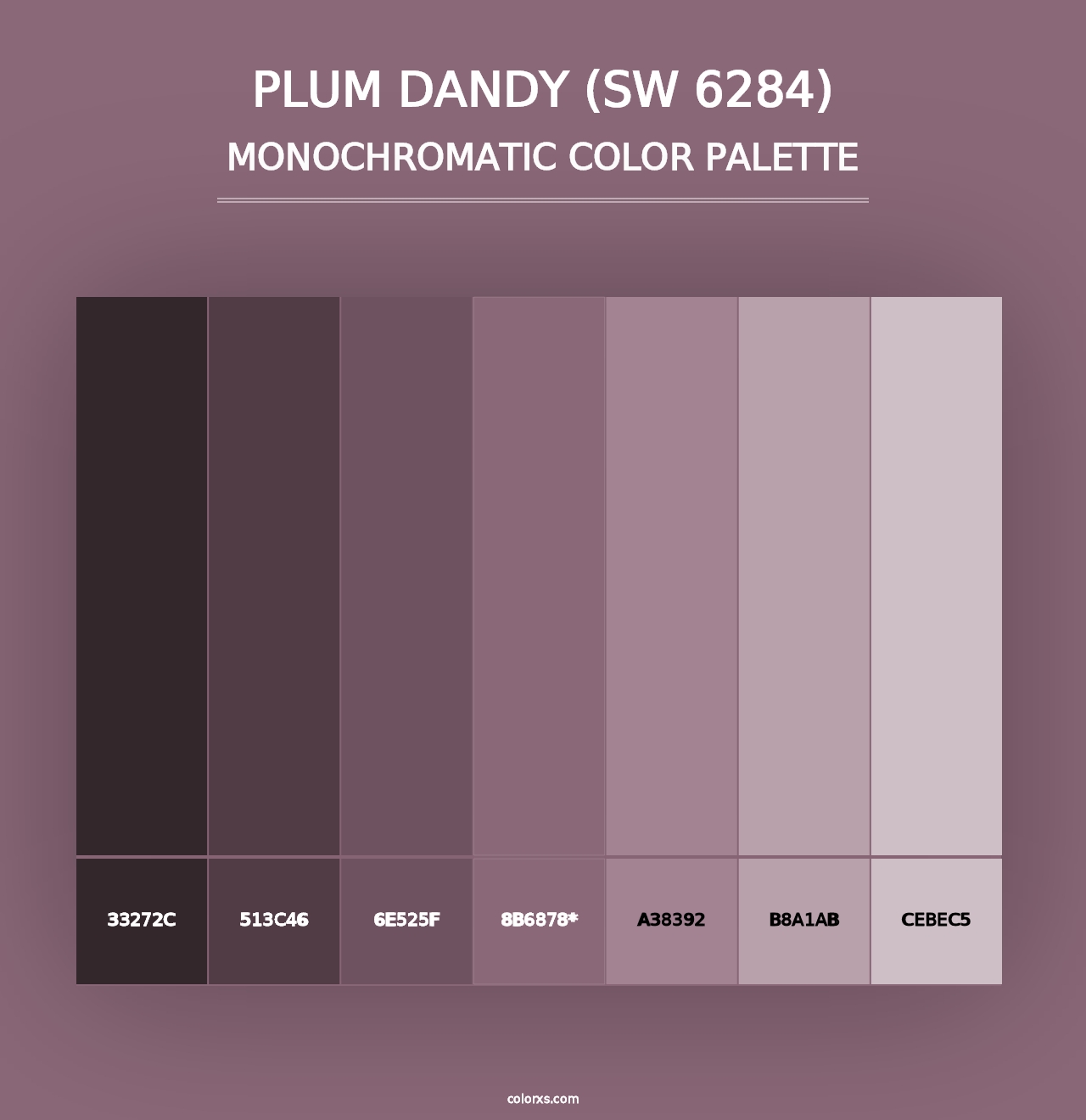 Plum Dandy (SW 6284) - Monochromatic Color Palette