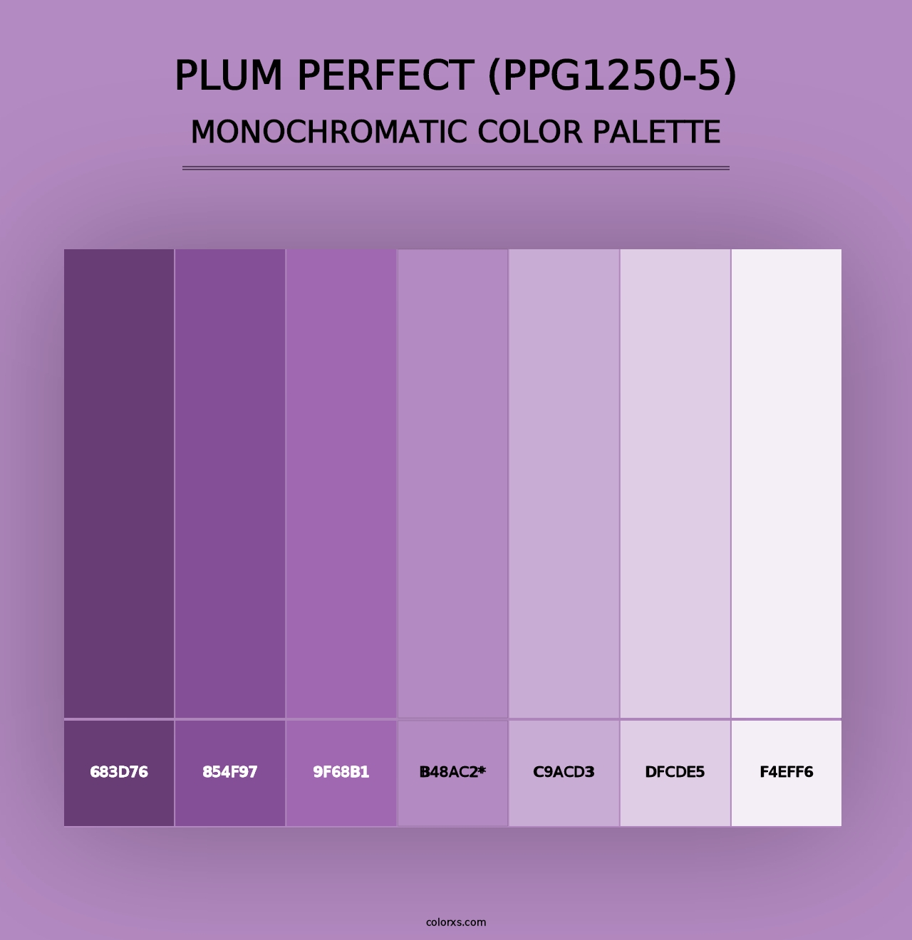 Plum Perfect (PPG1250-5) - Monochromatic Color Palette