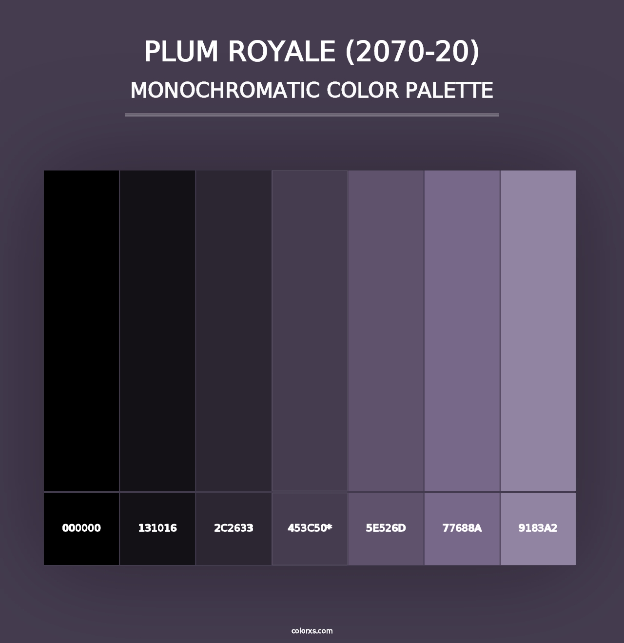 Plum Royale (2070-20) - Monochromatic Color Palette