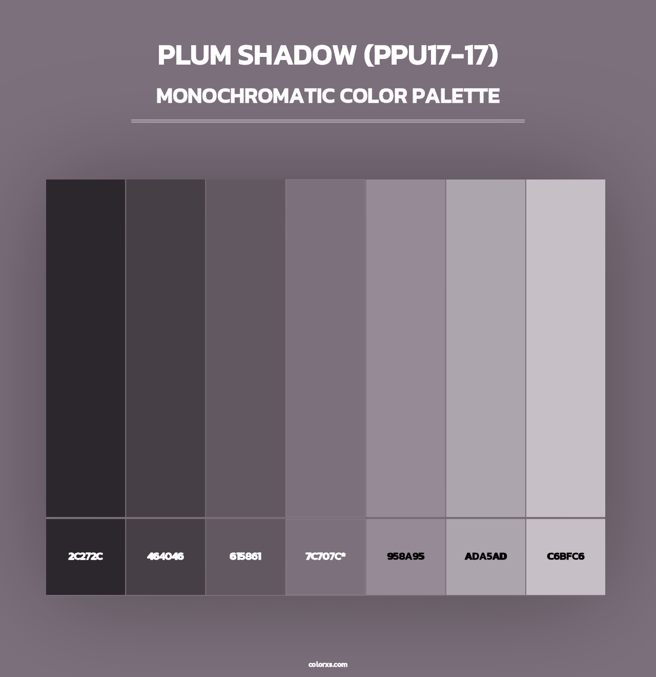 Plum Shadow (PPU17-17) - Monochromatic Color Palette