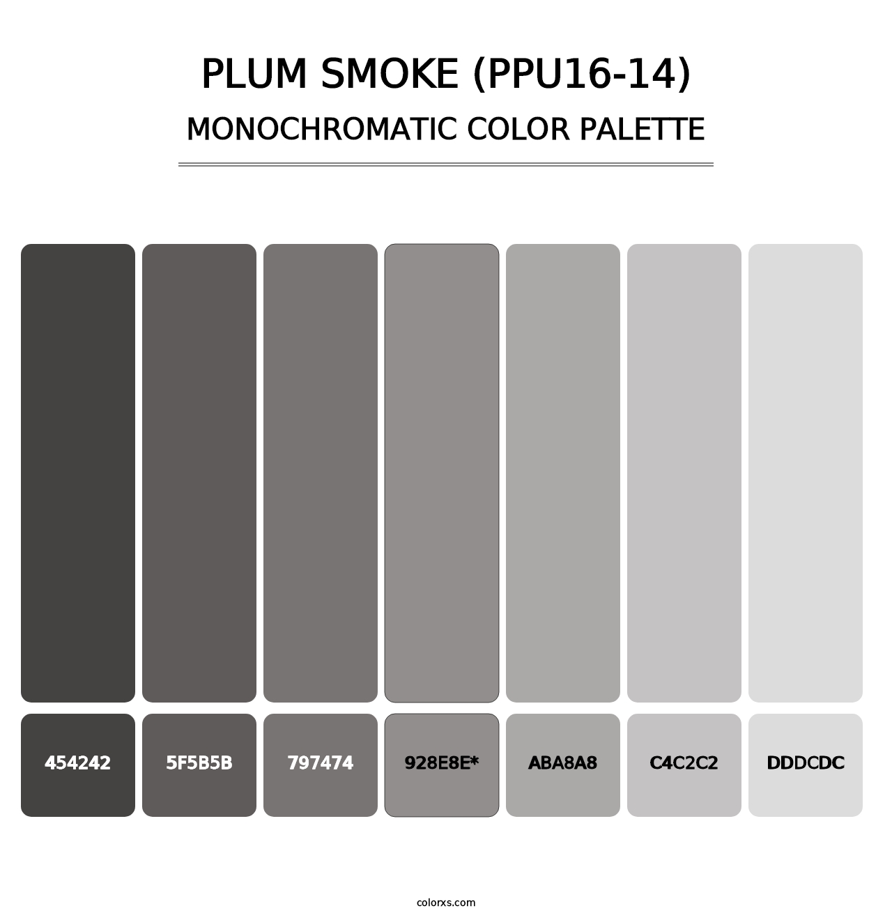 Plum Smoke (PPU16-14) - Monochromatic Color Palette