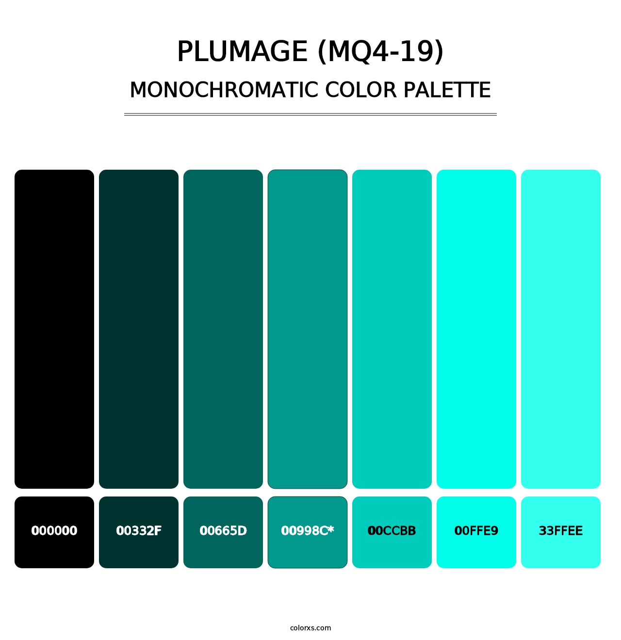 Plumage (MQ4-19) - Monochromatic Color Palette