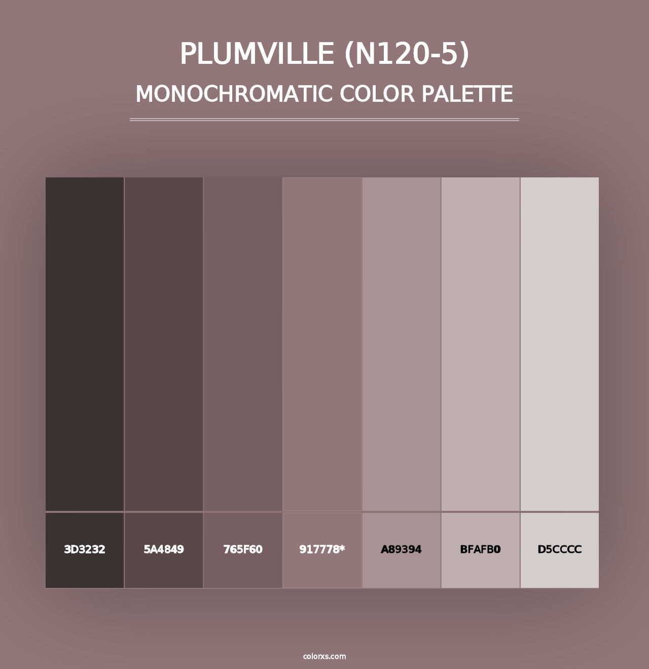 Plumville (N120-5) - Monochromatic Color Palette