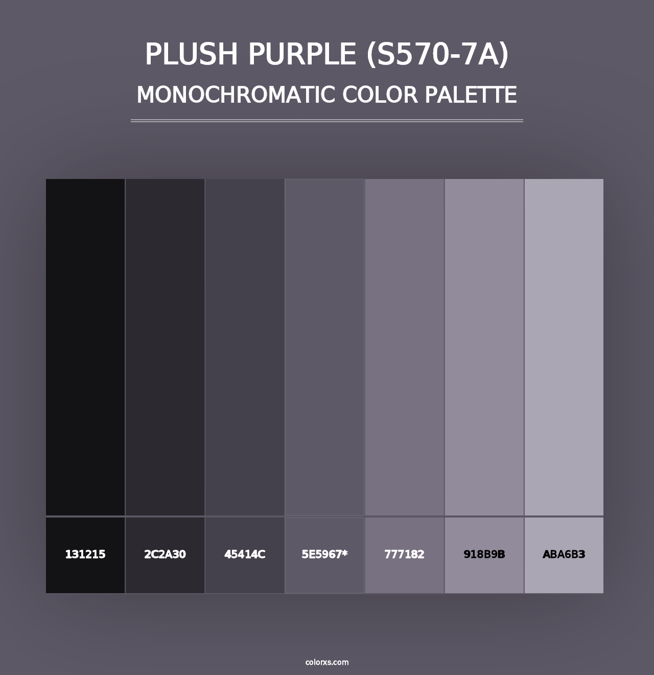 Plush Purple (S570-7A) - Monochromatic Color Palette