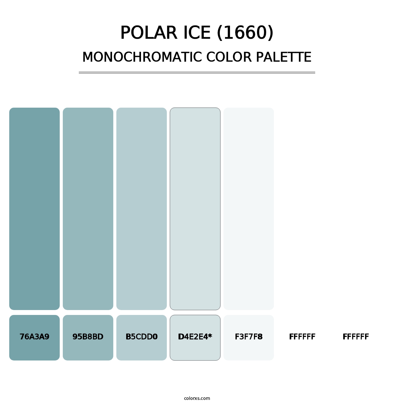 Polar Ice (1660) - Monochromatic Color Palette