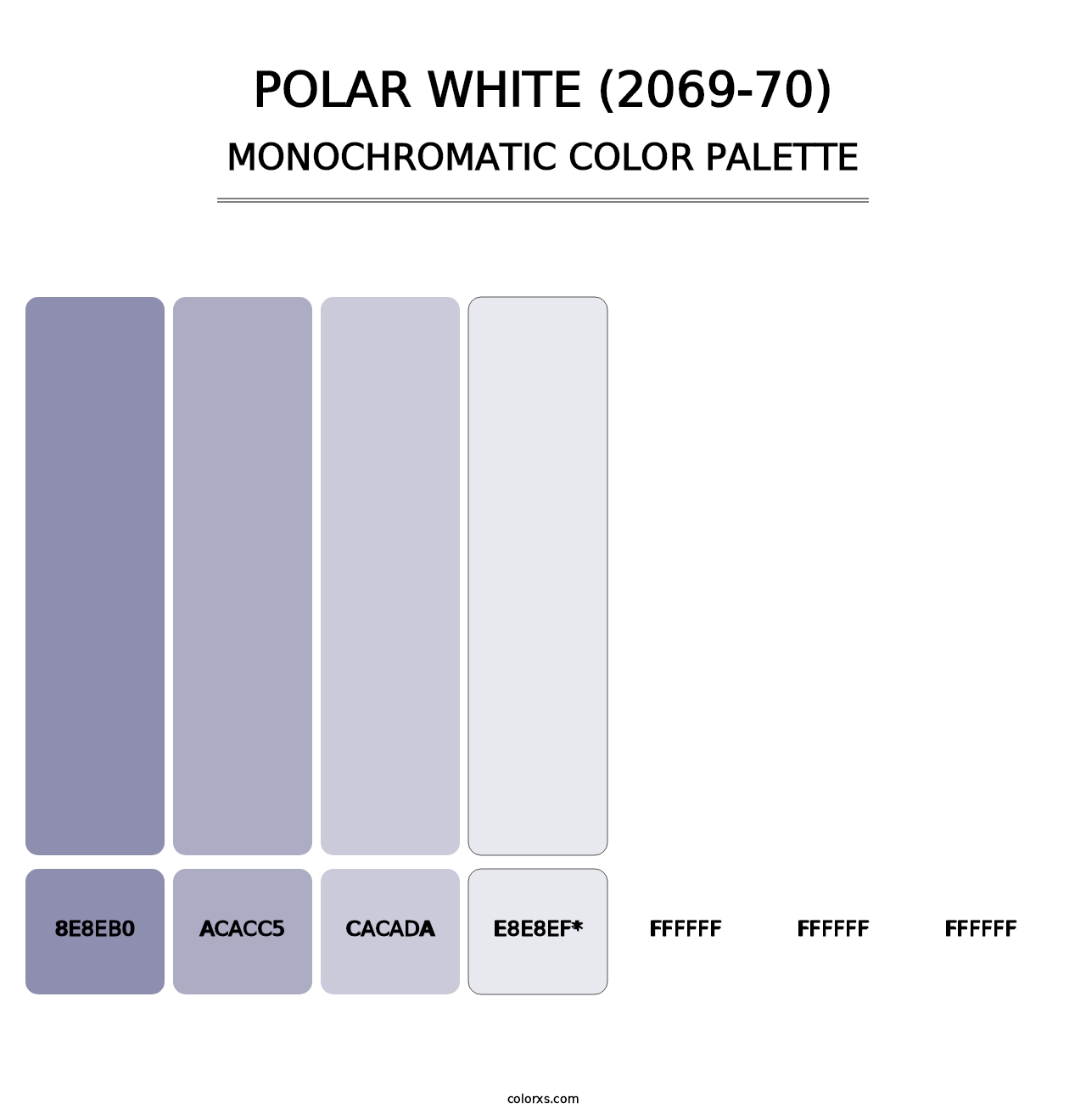 Polar White (2069-70) - Monochromatic Color Palette