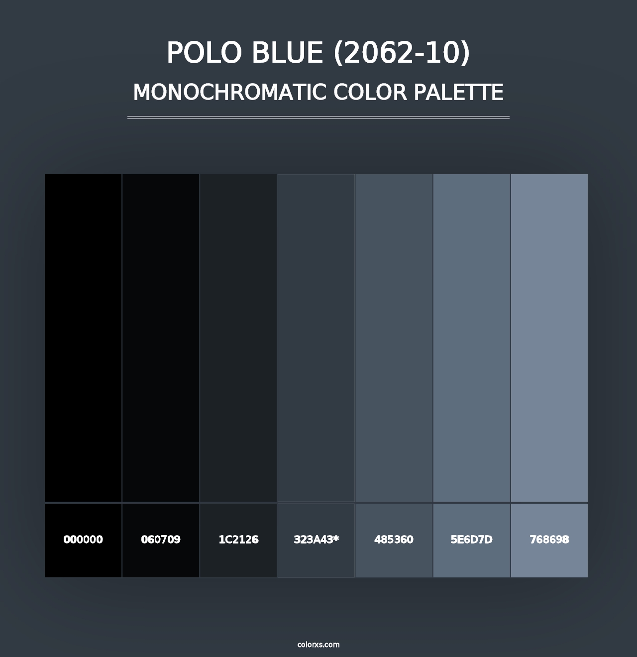 Polo Blue (2062-10) - Monochromatic Color Palette