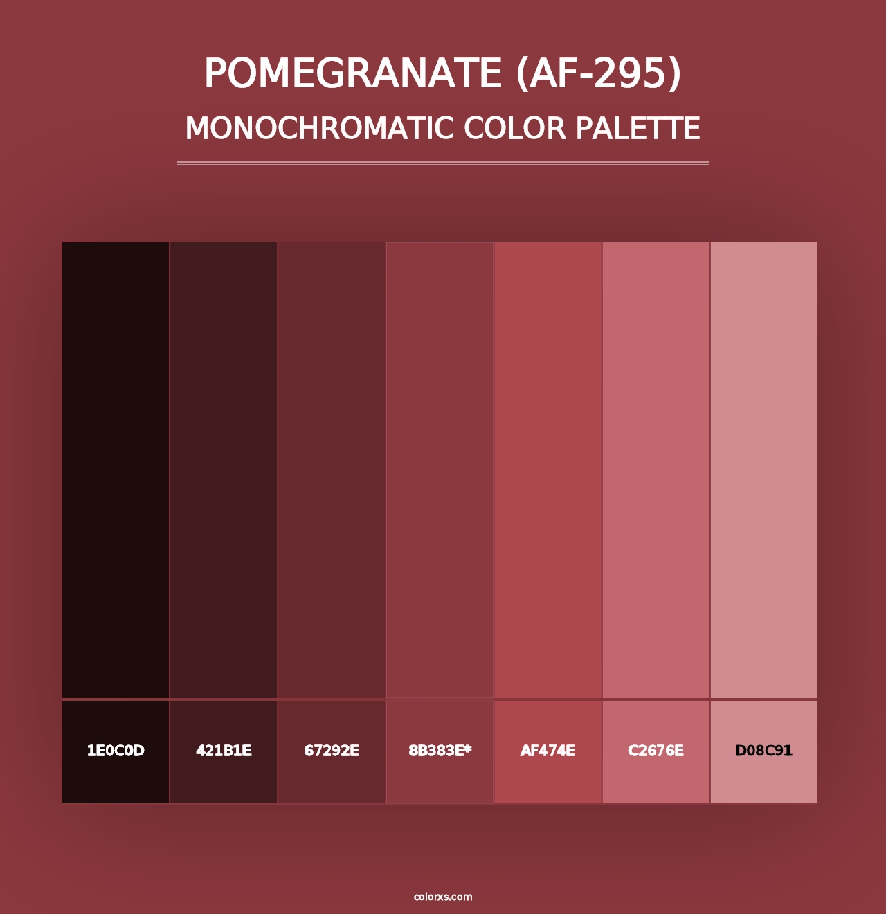 Pomegranate (AF-295) - Monochromatic Color Palette