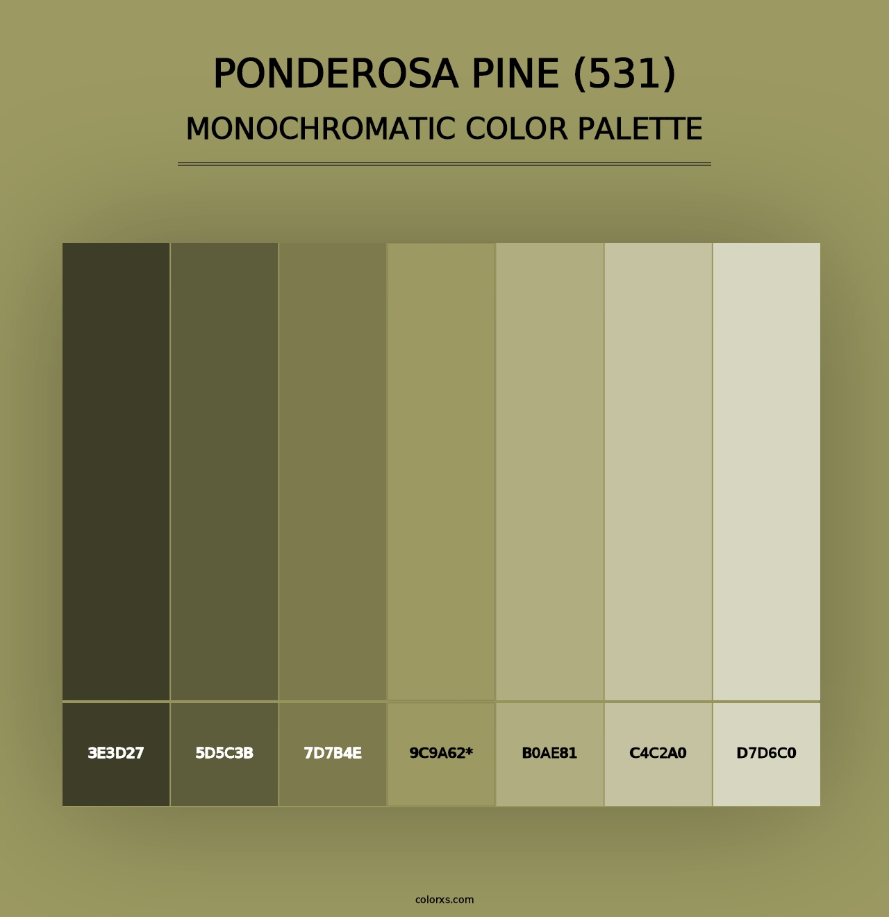 Ponderosa Pine (531) - Monochromatic Color Palette