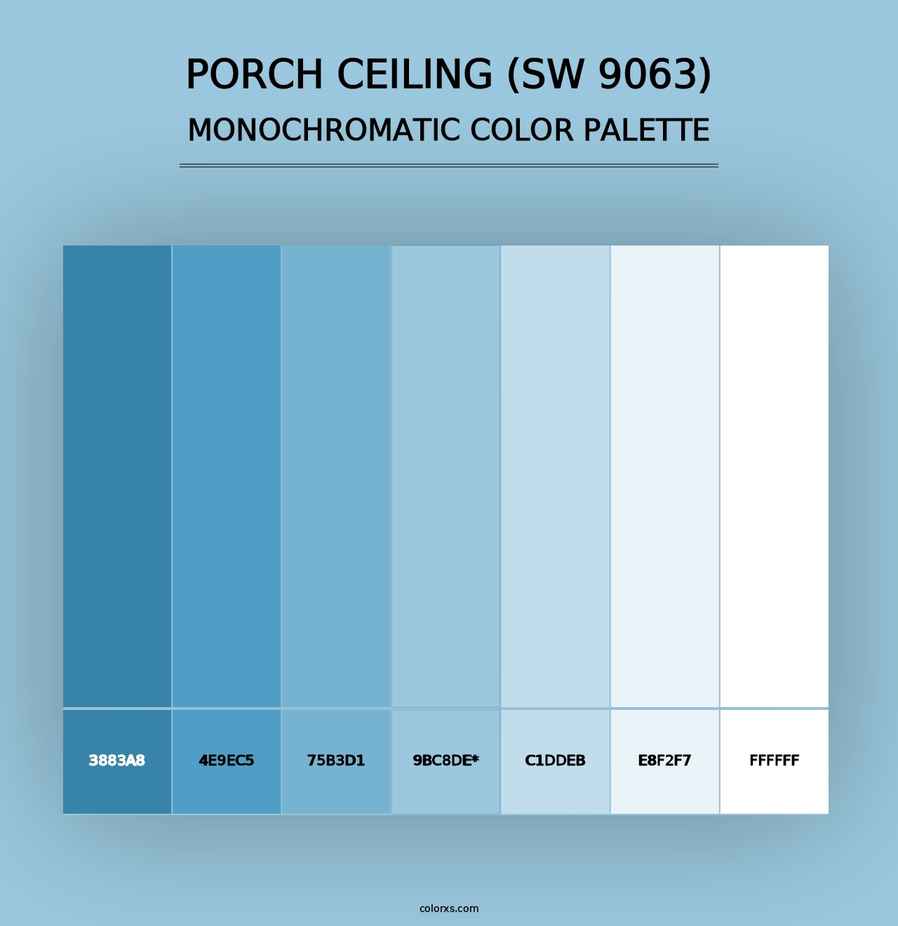 Porch Ceiling (SW 9063) - Monochromatic Color Palette