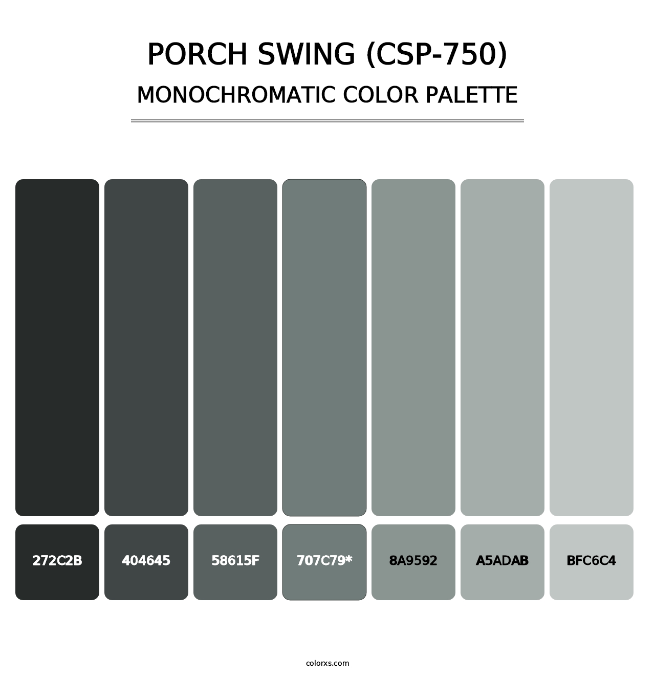 Porch Swing (CSP-750) - Monochromatic Color Palette