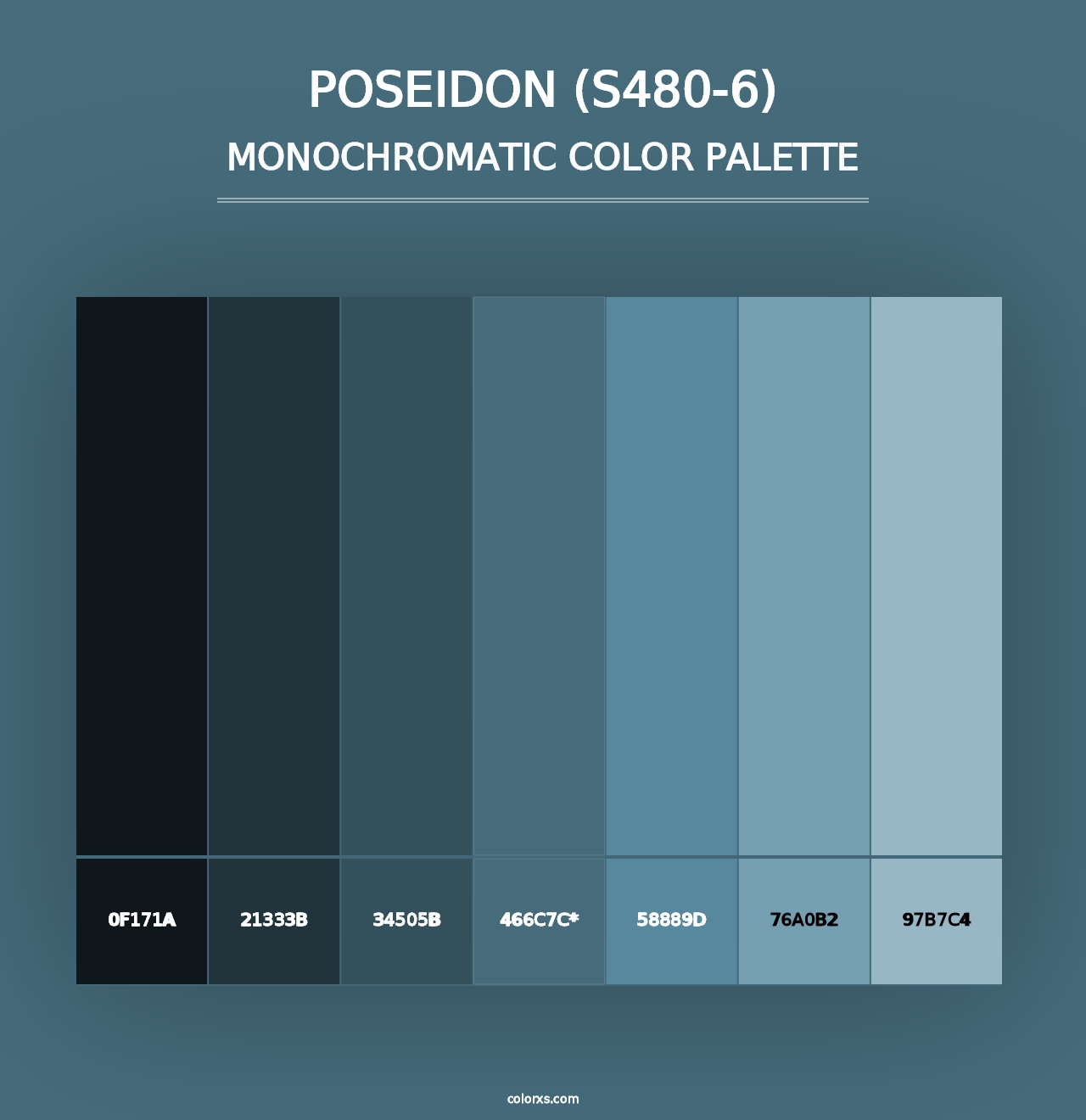 Poseidon (S480-6) - Monochromatic Color Palette