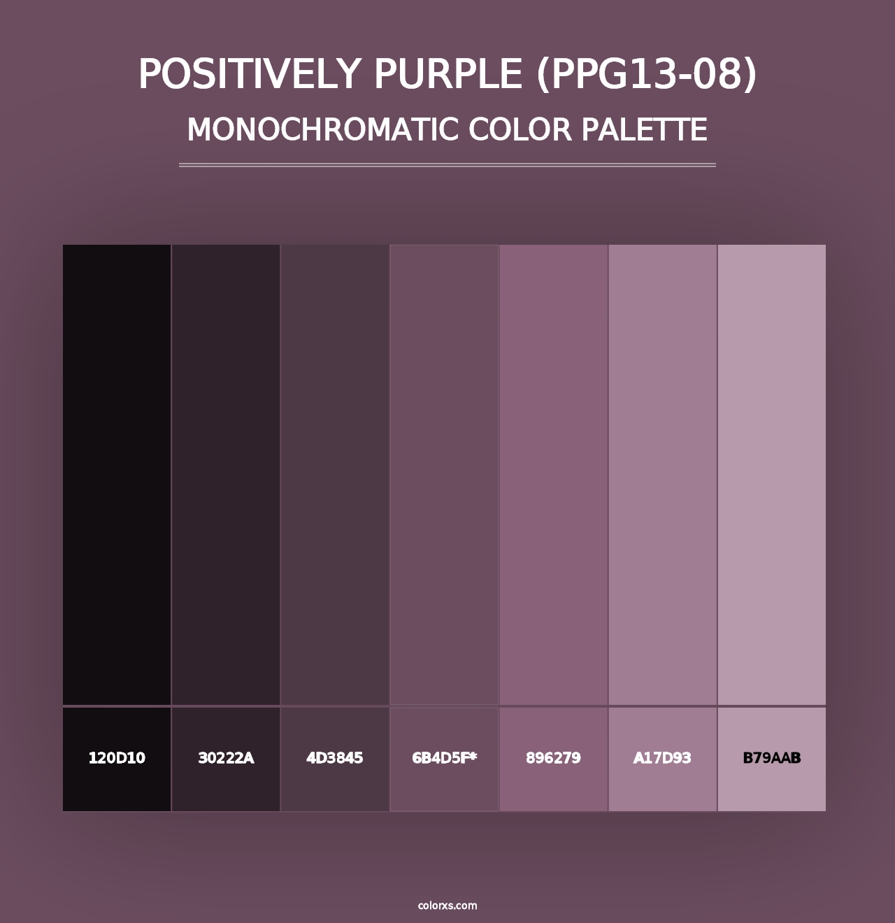 Positively Purple (PPG13-08) - Monochromatic Color Palette