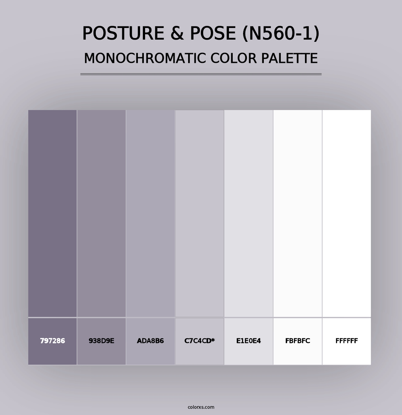 Posture & Pose (N560-1) - Monochromatic Color Palette