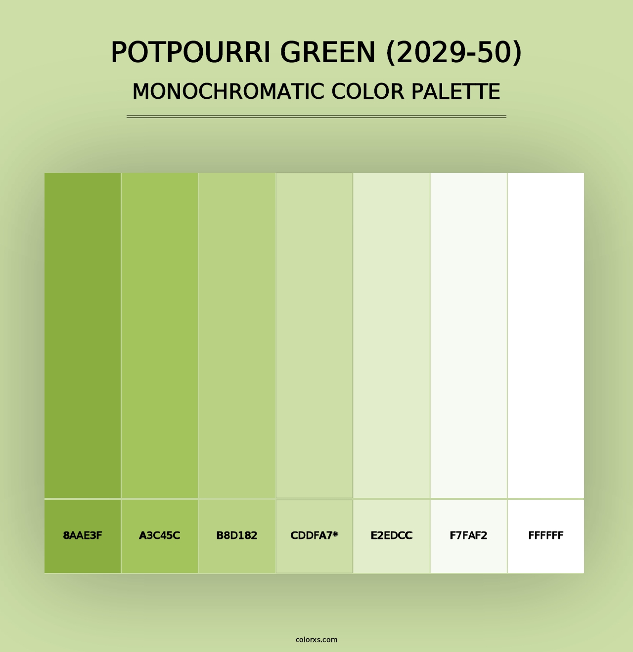 Potpourri Green (2029-50) - Monochromatic Color Palette